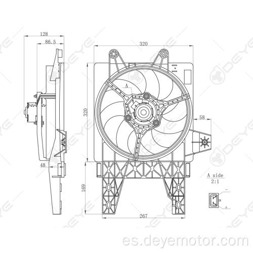 Motor eléctrico auto del ventilador del radiador de la nueva llegada